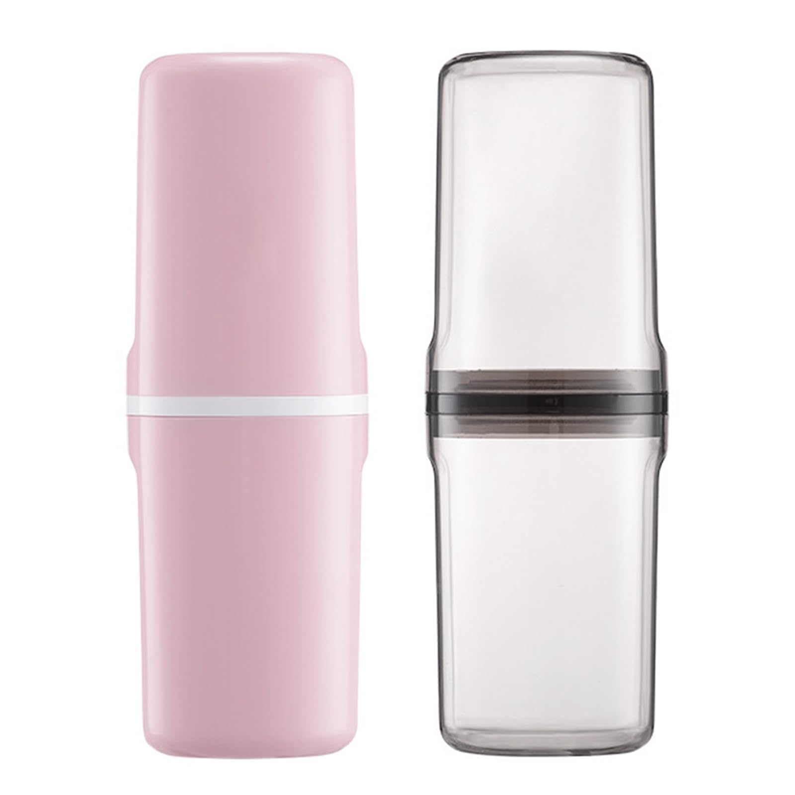 2 Packs Toothbrush Travel Cup Case & Covers, Portable Toothbrushes Travel Holder, Detachable Toothpastes Storage Case, Tooth Brush Cover for Traveling, Business, School, Family