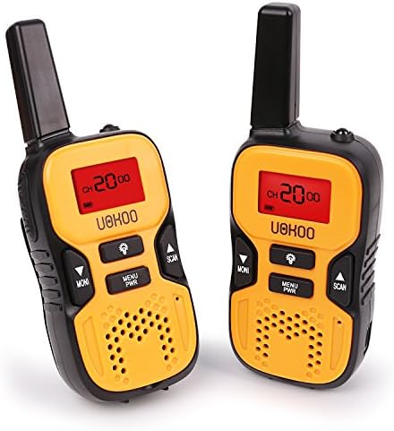 Walkie Talkies, 22 Channel FRS/GMRS Kids Walkie Talkies 2 Way Radio 3.7 Miles UHF Handheld Walkie Talkies for Kids (1 Pair) Yellow