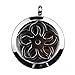 Lotus Essential Oil Diffuser Necklace Stainless Steel Locket Pendant with 24