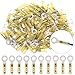 Hilitchi 50Pcs Nylon Heat Shrink Ring Insulated Terminals Electrical Wire Crimp Connector (12-10AWG, 5/16'')