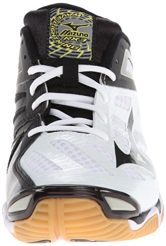 mizuno volleyball shoes half white half black