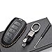 Vitodeco Genuine Leather Cover Keyless Entry Remote Smart Key Fob Case Compatible for Ford (Black)