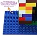 Building Brick Base Plates - Blue 10 Pack of 5 x 5 Inch Stackable Classic Baseplates - Compatible with All Major Building Block Toys