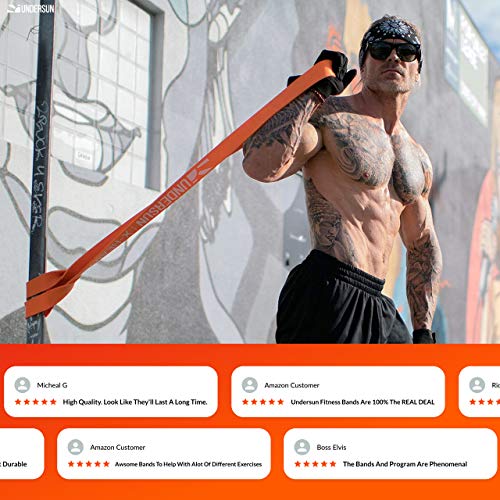 Undersun-The-5-Band-Complete-Exercise-Band-Set-Includes-5-Different-Levels-of-Resistance-Bands-from-X-Light-Light-Medium-Heavy-and-X-Heavy-Great-Value-Fitness-Bands