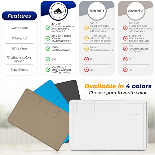 Famous Rhino The Original Under Sink Mat Silicone Waterproof mat, Adjustable, Easy to Clean