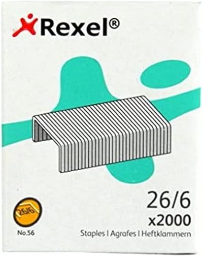 Rexel No.56 26/6 Standard Staples Box of 2000 for Desktop Staplers
