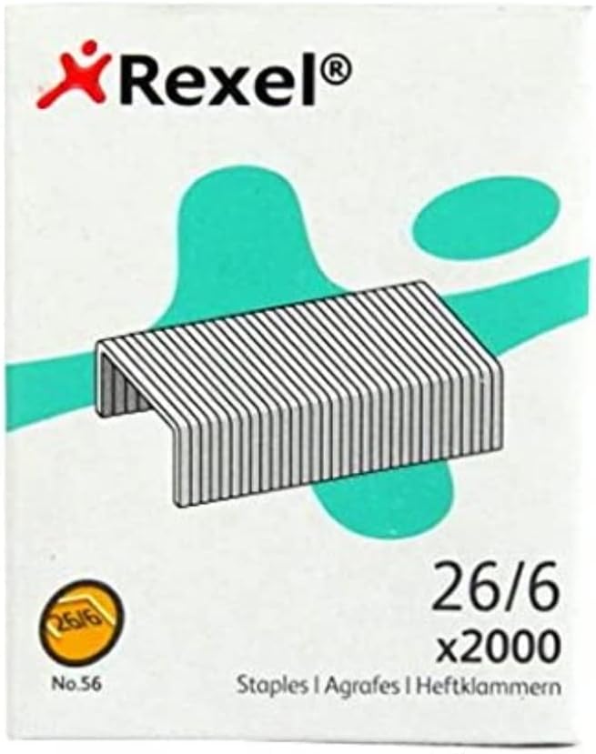 Rexel No.56 26/6 Standard Staples Box of 2000 for Desktop Staplers