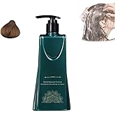 Mild Formula Long Lasting Hair Dye Set,Plant-Based Hair Color for Gray Coverage, Long-Lasting Single Step Hair Dye Kit with Nourishing Natural Shampoo (Chestnut Brown)