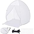 VEVOR Paint Booth Tent, 60 x 60 x 70 in Pop-Up Portable Spray Paint Tent with Built-in Floor, Exhaust Window and Storage Bag, Foldable Paint Booth for Furniture, DIY Hobby Tool Painting Station