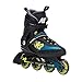 K2 Skate Men's Kinetic 80 Inline Skate, Black Green Yellow, 9