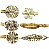 6pcs Vintage Hair Clips, Jmkcoz Hair Clip Flower Headwear Lady Bobby Pin Hair Accessories