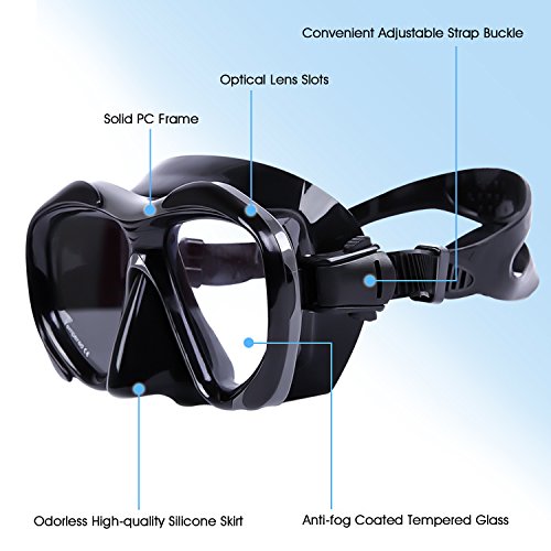 Teyo Diving Mask,Panoramic Scuba Diving Mask for Snorkeling Freediving Diving Dive Mask for Women and Men or Kids
