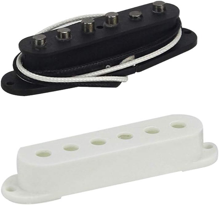 FLEOR Single Coil Pickup Alnico 5 ST Pickups Guitar Neck/Middle/Bridge Pickups Staggered for SQ ST Pickups Replacement White - Image 5