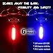 Bicycle Tail Light with USB Rechargeable,(New Design by Xawy)Ultra Red and Blue Bright 6 Modes In One Rear LED Safety Strobe Flashing Light Compatible With Bikes, Helmets, Bags