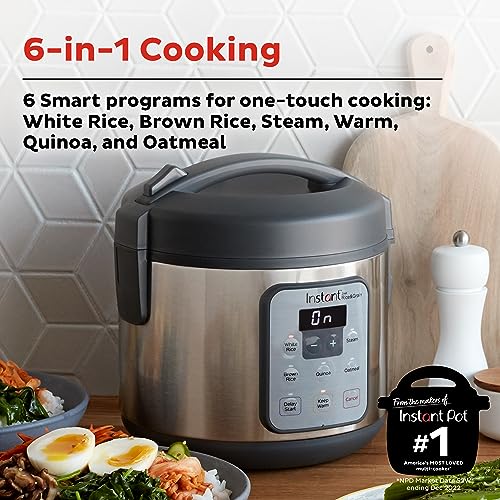 Instant Pot Zest 8 Cup One Touch Rice Cooker, From The Makers Of