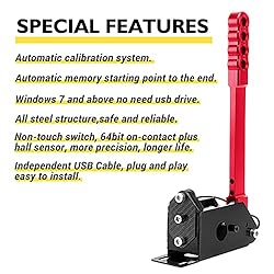 64 Bit USB PC Racing Sim Handbrake,Compatible with