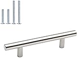 homdiy 20 Pack Brushed Nickel Round Bar Cabinet