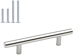 homdiy 20 Pack Brushed Nickel Round Bar Cabinet