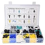 CNIKESIN Universal 730Pcs Auto Fastener Clips Door Trim Panel Clip 17 Kinds Mixed Bumper Clips Rivet Retainer Fender Fasteners for BMW TOYATA Volkswagen ECT