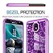 LeYi for Galaxy J7 Refine/ J7 2018/ J7 Star/ J7 Top/ J7 Aura/J7 Aero/Crown/Eon Case w/Tempered Glass Screen Protector for Girls Women,Seashell Pattern Marble Phone Case for J7 V 2nd Gen Purple