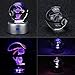 3D Crystal Ball Fancy LED Lighting and Spinning Primary Base Advance 3D Laser Engraving Valentine Children's Gift (Mew)