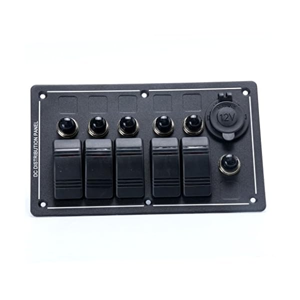 Amarine-made-5-Gang-Aluminium-LED-Rocker-CIG-Socket-Circuit-Breaker-Waterproof-Marineboatrv-Switch-Panel Amarine-made-5-Gang-Aluminium-LED-Rocker-CIG-Socket-Circuit-Breaker-Waterproof-Marineboatrv-Switch-Panel