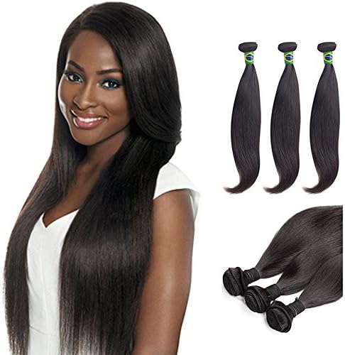 Virgin Brazilian Unprocesse Human Hair Extension -- Natural Black -- Straight -- 3 Bundles 22 Inch -- by Hair ExtensionSales