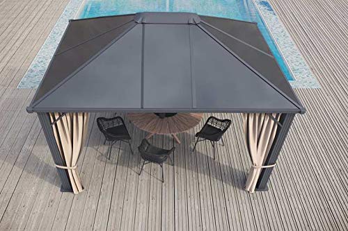 Outflexx Hardtop Pavillon, Aluminium, grau, 300 x 100 x 755 cm – Bild 4