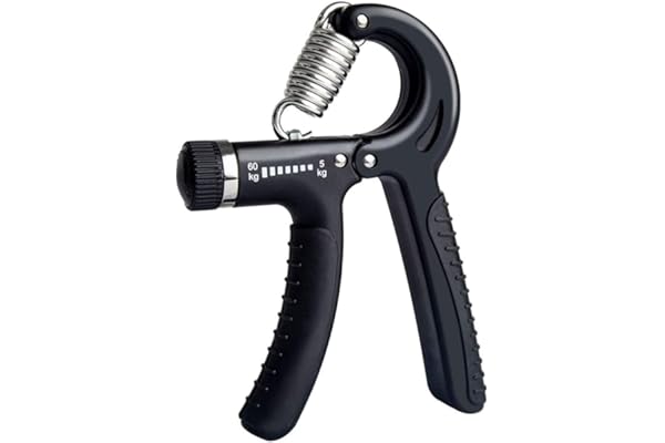 Hand Grip Ajustável Premium 60KG - Exercitador de Mãos, Punhos e Antebraços para Fisioterapia, Musculação, Reabilitação, Crossfit, Fortalecimento, Alivio do Estresse e Terapia Ocupacional