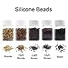 Yesurprise 1000 Silicone Micro Link Rings 5mm Lined Beads for Hair Extensions Tool (Brown)