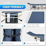 Overmont Folding Camping Bed with Mattress 550LBS 28in Wide Heavy Duty view 5