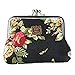 Generic Women Floral Exquisite Clasp Coin Purse Cards Case Flowers Print Wallet For girls (Black)