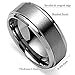 King Will Men's Tungsten Carbide Ring 8mm Polished Beveled Edge Matte Brushed Finish Center Wedding Band(8)