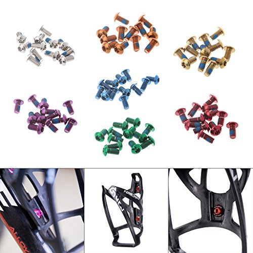 ULKEME 12Pcs Bicycle Brake Disc Screws Alloy Steel Bolt Rotor Cycling For Mountain Bike (purple) - Thumbnail 2