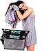 DrySnugs - Microfiber Travel Towels (2 PACK - Perfect Size Combo: Lrg & Med) with Carry Pouches - by TravelSnugs