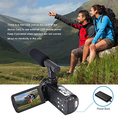 Videocmara-Cmara-de-Video-Full-HD-1080P-CamKing-240MP-16X-Cmara-de-Video-Digital-con-Micrfono-Externo-y-30-Pulgadas-IPS-Pantalla-Tctil-Zoom-Cmara-Digital-Grabadora