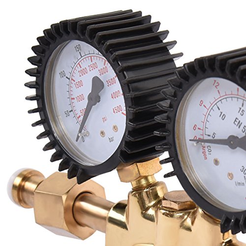 Goplus CO2 High Pressure Regulator Nitrogen Reducer Dual Gauge Gas