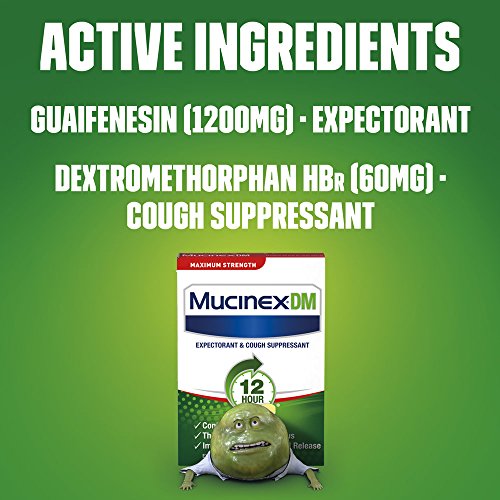 Mucinex DM 12 Hour Maximum Strength Expectorant & Cough Suppressant Tablets, 42ct, 1200mg