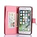 iPhone 7 Plus Case, iPhone 8 Plus Case,TabPow 10 Card Slot - [ID Slot] Wallet Folio PU Leather Case Cover with Detachable Magnetic Hard Case for iPhone 7 Plus/iPhone 8 Plus (5.5 Inch) - Rose Gold