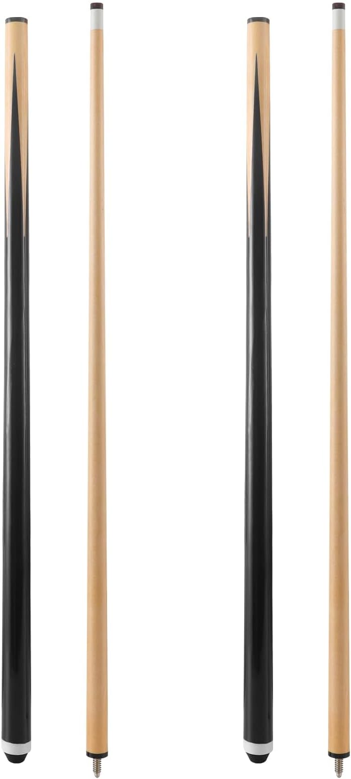 Genubi Industry Pool Cue Sticks 58 Inch Set of 2 Hardwood 2-Piece Billiards Cue
