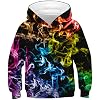 EUDOLAH Meisjes Hoodies met capuchon voor de leeftijd van 4-13 kinderen hoodies met lange mouwen 3D-printen