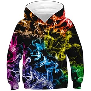 EUDOLAH Meisjes Hoodies met capuchon voor de leeftijd van 4-13 kinderen hoodies met lange mouwen 3D-printen
