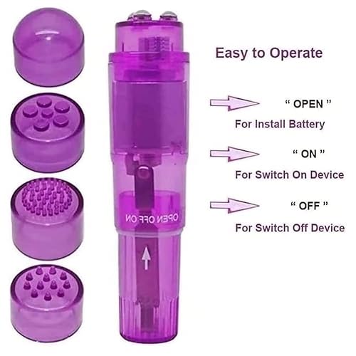 Finever Small Mini Vibrating Massager for Woman Handheld Portable Tool for  Women with 4 Heads Pocket Pen for Face, Neck, Head,Back and Shoulder (3Pack  Purple) in Kenya