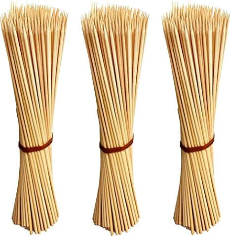 Generic Bamboo Wooden Barbeque and Roast Skewers Set (Brown) -Pack of 300 Pieces