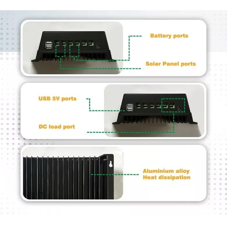 Controlador De Carga Solar 100a Mppt Regulador Tecido Painel