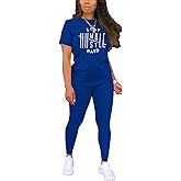 Nimsruc Biker Short Sets Women 2 Piece Outfits Summer Short Sleeve Jogger Tracksuit