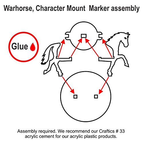 Warhorse, Character Mount Marker, Brown, 50mm Base (1)