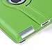 ATC 360 Degree Rotating iPad 2 Case (Green): Folio Convertible Cover Multi-angle Vertical and Horizontal Stand with Smart On/Off for the Apple iPad2