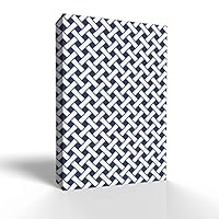 signwin-Canvas Wall Art-White Glaze and Blue Pattern -Canvas Prints Home Artwork Decoration for Living Room,Bedroom - 12x18 inches