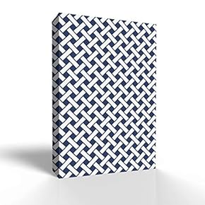 Canvas Wall Art-White Glaze and Blue Pattern -Canvas Prints Home Artwork Decoration for Living Room,Bedroom - 12x18 inches